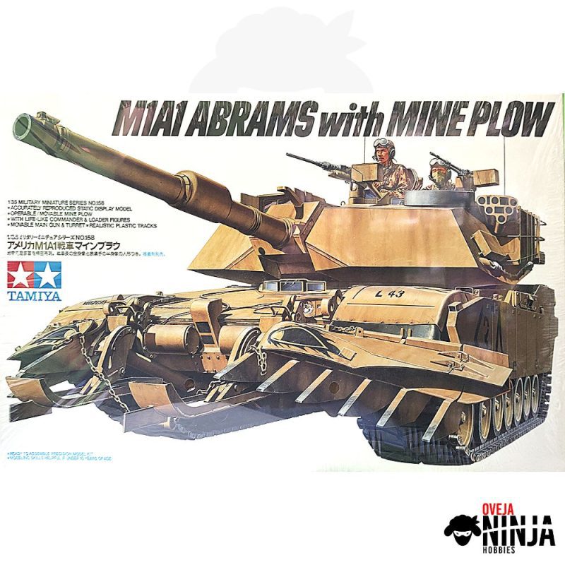M1A1 Abrams with Mine Plow - Tamiya