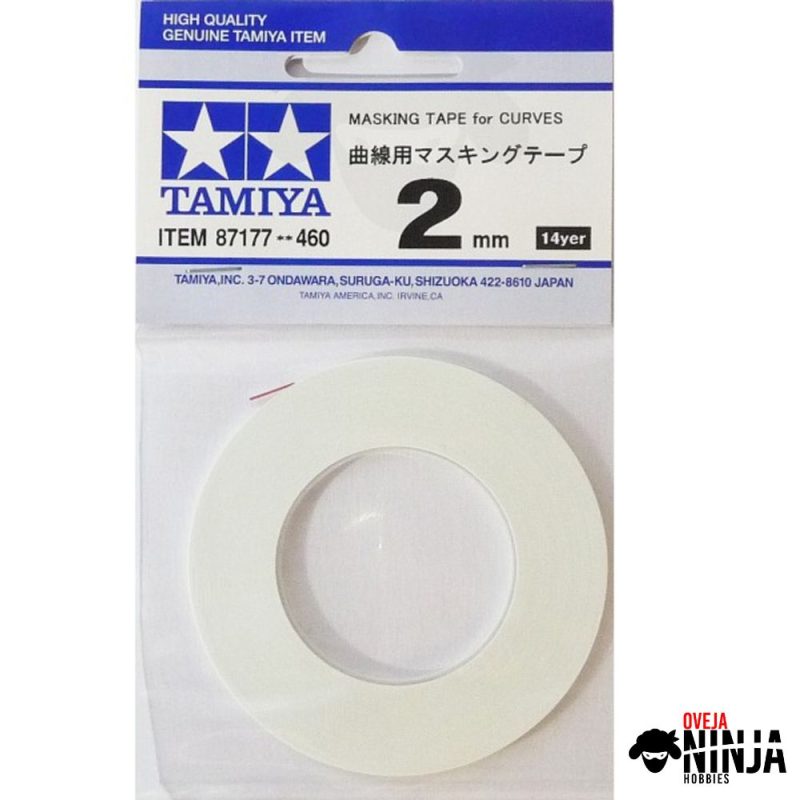 Masking Tape con Curvas 2 mm - Tamiya