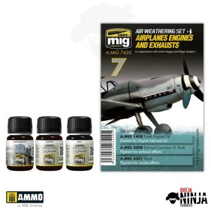 Airplanes Engines And Exhausts Air Weathering Set - Ammo Mig Jimenez
